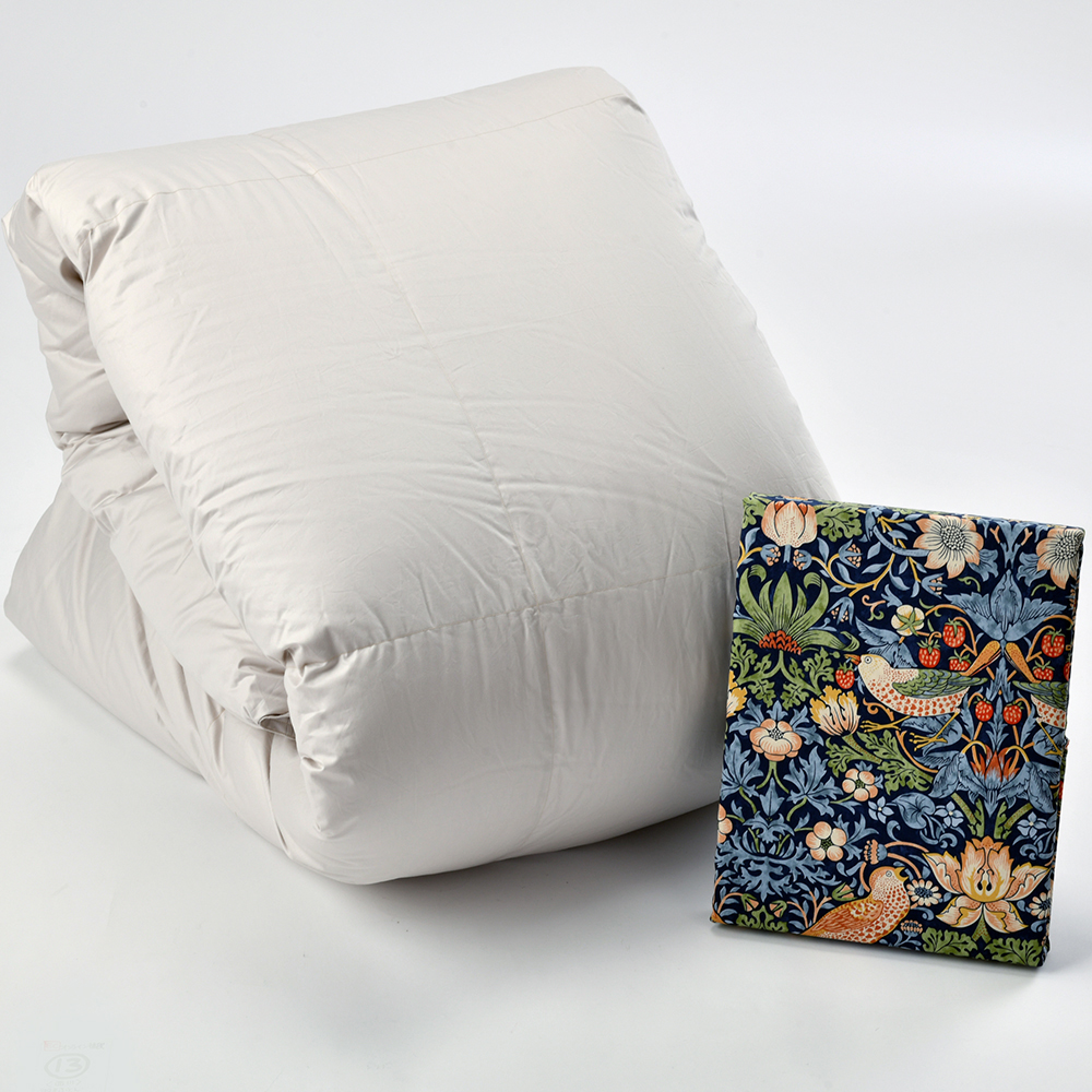 西川 真綿・羽毛ふとん専用カバー 24+ 掛けふとんカバー （シングルロング）150×210cm マルチ 綿100