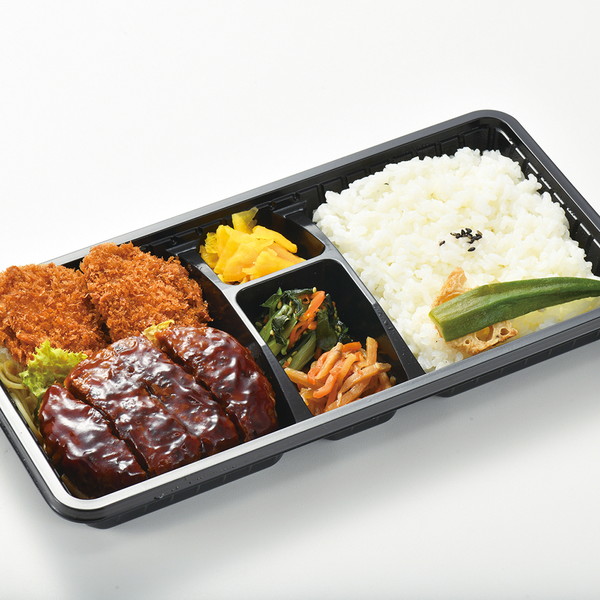 [すてーき物語] ふんわりハンバーグヒレカツ弁当 (1折)　～ネットデパ地下 