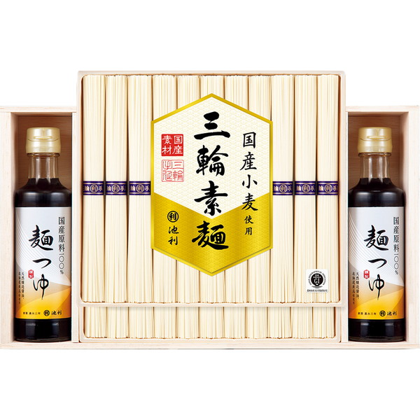 [池利] 日本の素材を使った三輪素麺・麺つゆ詰合せ [IDN-50]