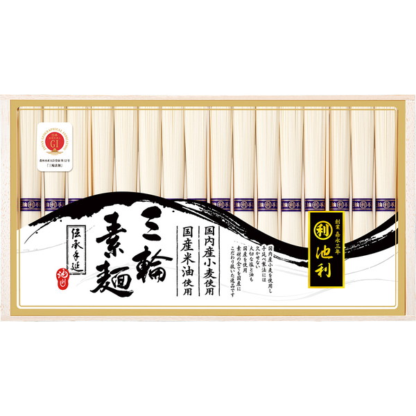 [池利] 国内産小麦を使った手延べ三輪素麺 [N-30R]
