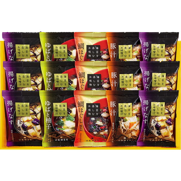 [山本海苔店] 海苔を楽しむお味噌汁・お吸物詰合せ [ＭＳ３ＡＲ]