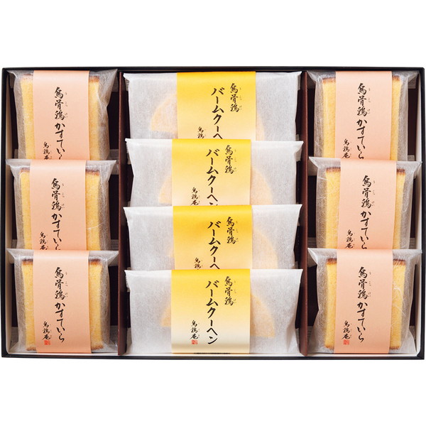 [烏鶏庵] 烏骨鶏かすていら・バームクーヘン詰合せ [ＵＫ３０ＣＢ]