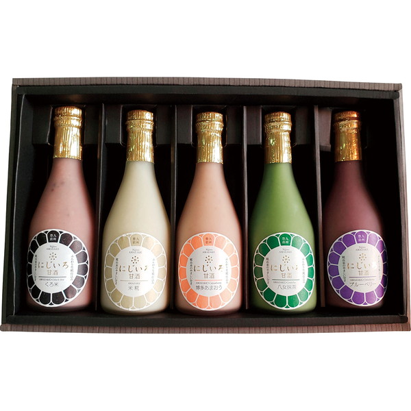 にじいろ甘酒 夏の5色ギフトセット [NJ-S5]