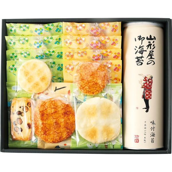 [山形屋海苔] と[えくぼ屋] のおかき [IZ-DBN]