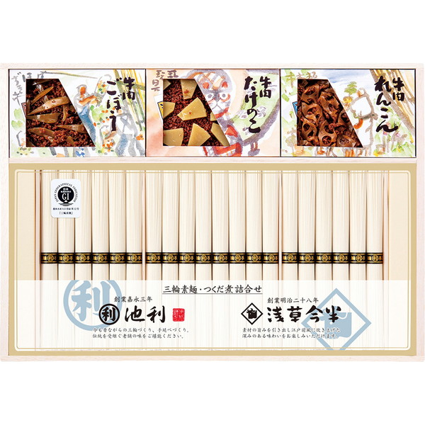 [池利＆浅草今半] 三輪素麺・つくだ煮詰合せ [BH-50S]
