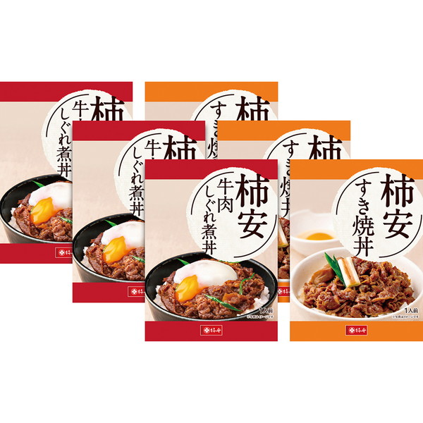 ご自宅用 [柿安] すき焼丼・牛肉しぐれ煮丼詰合せ [JS35]