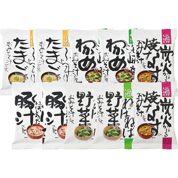 ご自宅用 しあわせいっぱいみそ汁５種１０食セット [KCM2552]