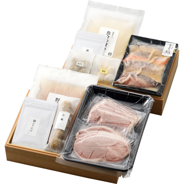 [鍋奉司 円奏] 合鴨鍋と西京漬け鍋の重ね箱 [17032800]