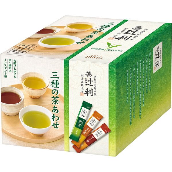 ご自宅用 [辻利] １００Ｐ三種の茶あわせ（スティック） [NR100PⅠN]