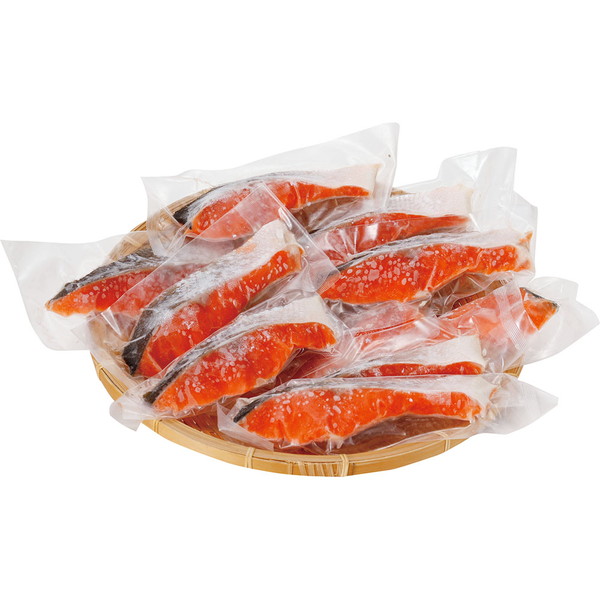 ご自宅用 「博多まるきた水産」 塩紅鮭切身（甘塩味）10切[8375]