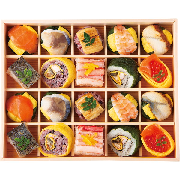 [わさび葉寿しうめもり] あでやか手鞠わさび葉寿し20個 [NF-TWAD20]