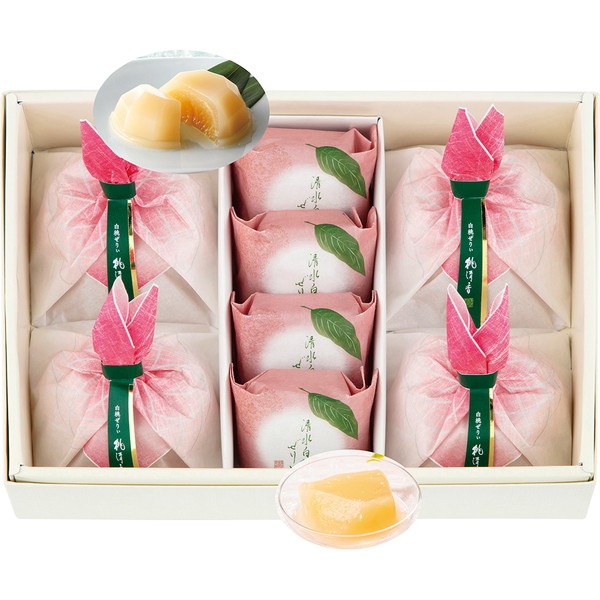 [菓匠 清閑院] 白桃ぜりぃ 桃清香詰合せ [SMS-50]