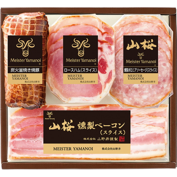 [マイスター山野井] 炭火釜焼き焼豚とスライスセット [YDM30]