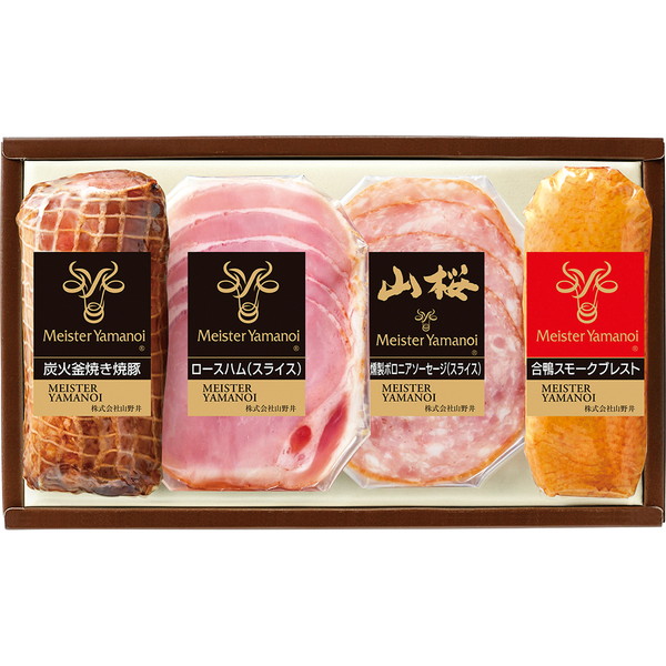 [マイスター山野井] 炭火釜焼き焼豚と合鴨セット [YK50]