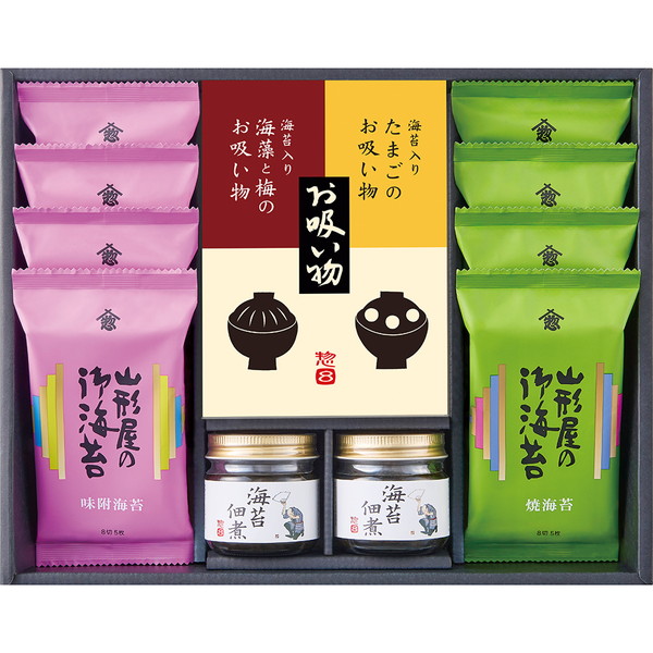 [山形屋海苔店] 海苔・お吸い物・海苔佃煮詰合せ [BT-300]