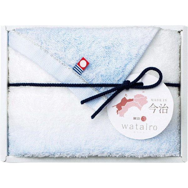 [わたいろ] フェイスタオル ブルー [TT88100030]