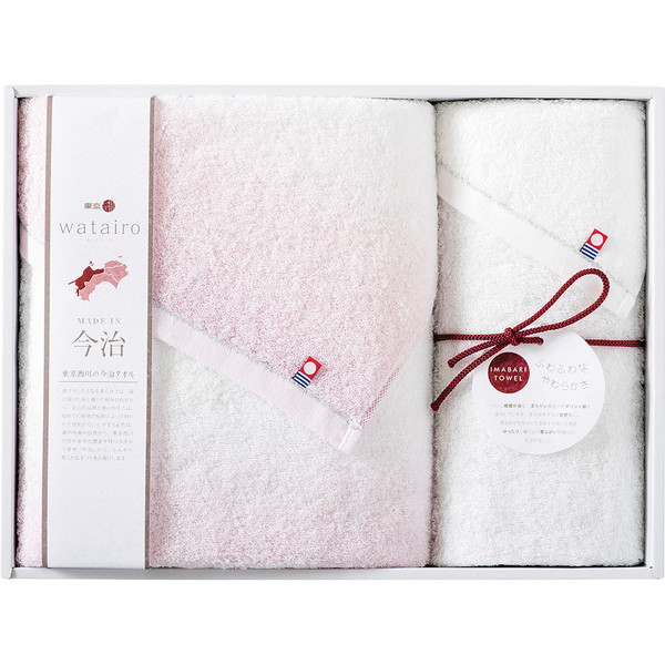 [わたいろ] バスタオル、フェイスタオルセット ピンク [TBF4998211]