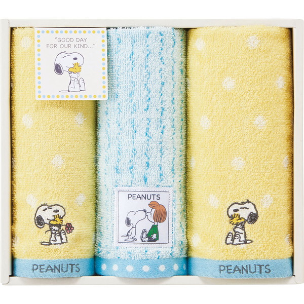 [ピーナッツ] フェイスタオル、ウオッシュタオルセット マルチ [TT84253054]