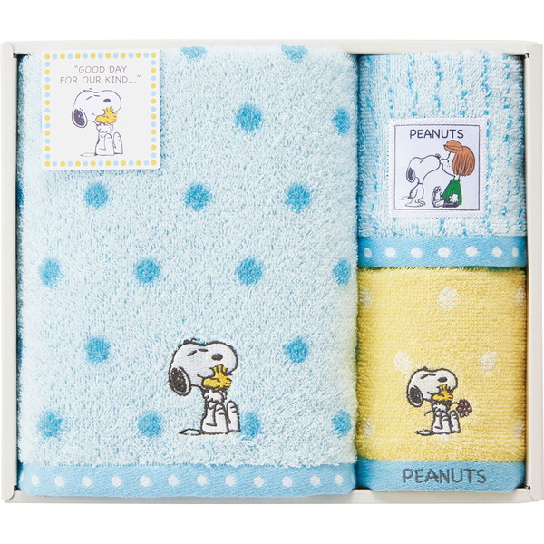 [ピーナッツ] バスタオル、ウォッシュタオルセット マルチ [TT84403054]