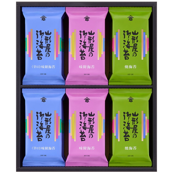 [山形屋海苔店] 焼海苔・味付海苔詰合せ(8切5枚　3種類各8袋)