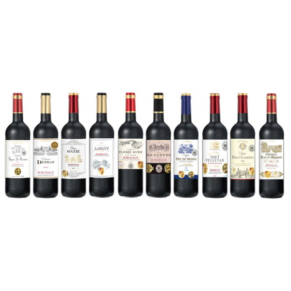[ＷＩＮＥ古武士屋] フランスボルドー金賞受賞赤ワイン10本セット