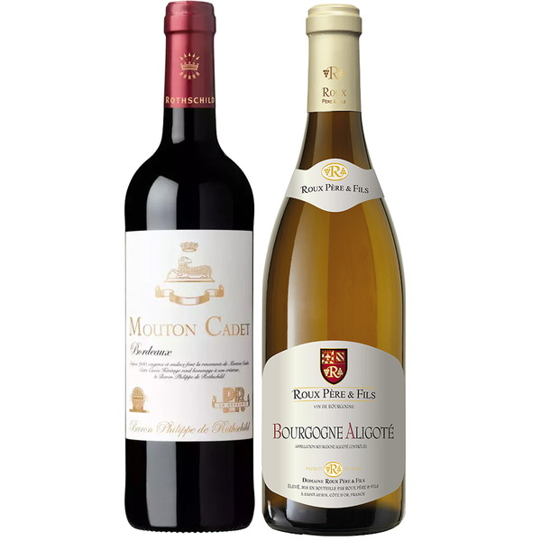 [ＷＩＮＥ古武士屋] フランス紅白ワイン２本セット ギフト箱付き