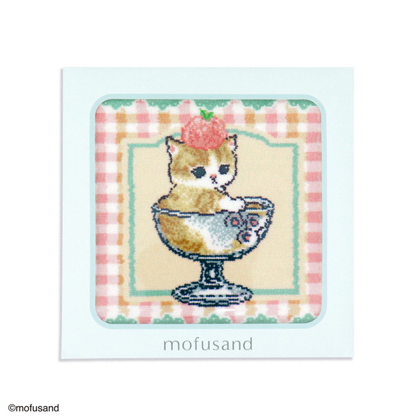 [mofusand] タオルハンカチ(パッケージ入)スウィートパフェ