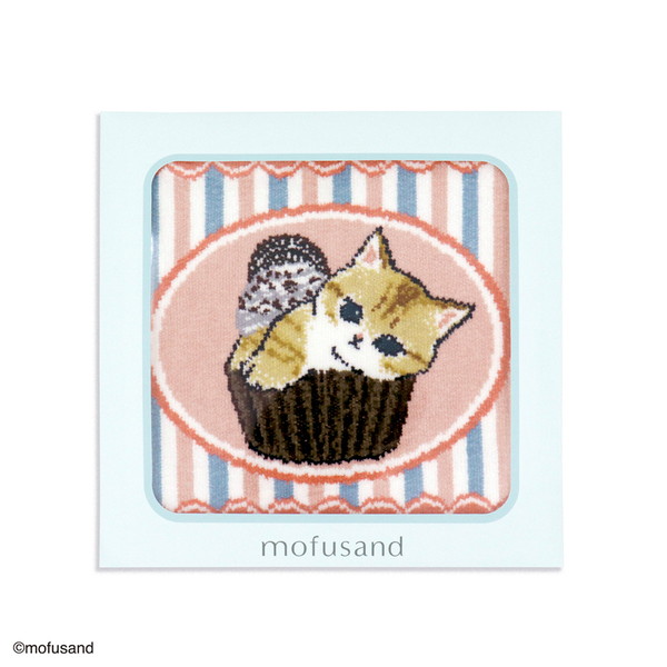 [mofusand] タオルハンカチ(パッケージ入)レトロカップケーキ