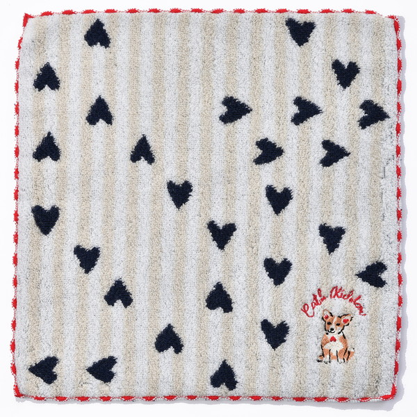 [キャス キッドソン] タオルハンカチ　クィーニー刺繍 アイボリー[001360-0004]