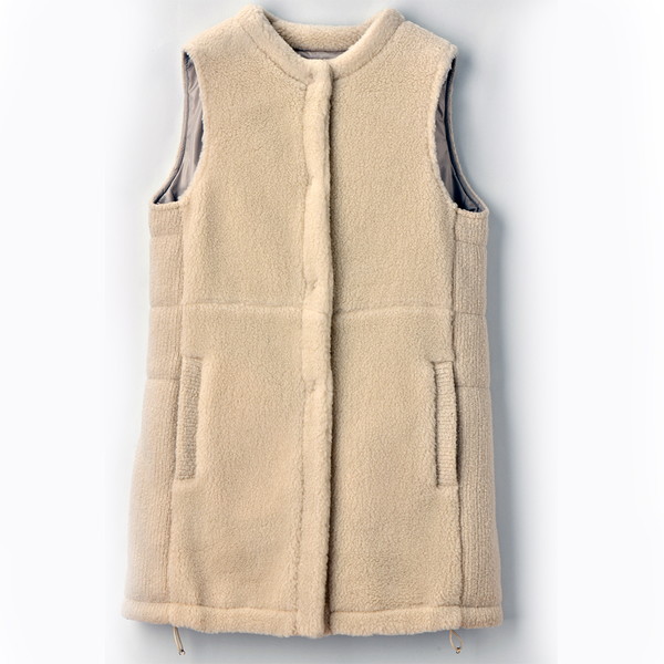 [Ｌｉｓａ Ｃｏｎｔｅ] キャメルヘアー　ロングジレ オフホワイト