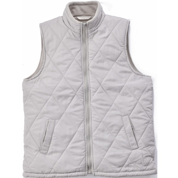 キルティングベスト ライトグレー×ライトグレー M～L