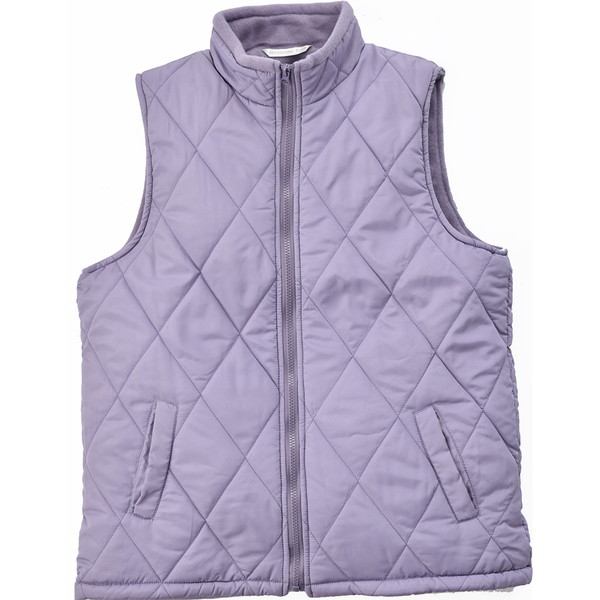 キルティングベスト パープル×パープル M～L
