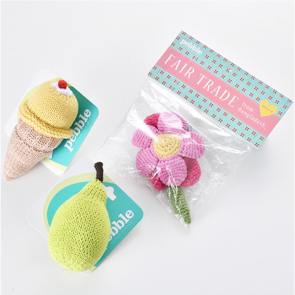 [ぺブル] ベビーラトル3点セット　C