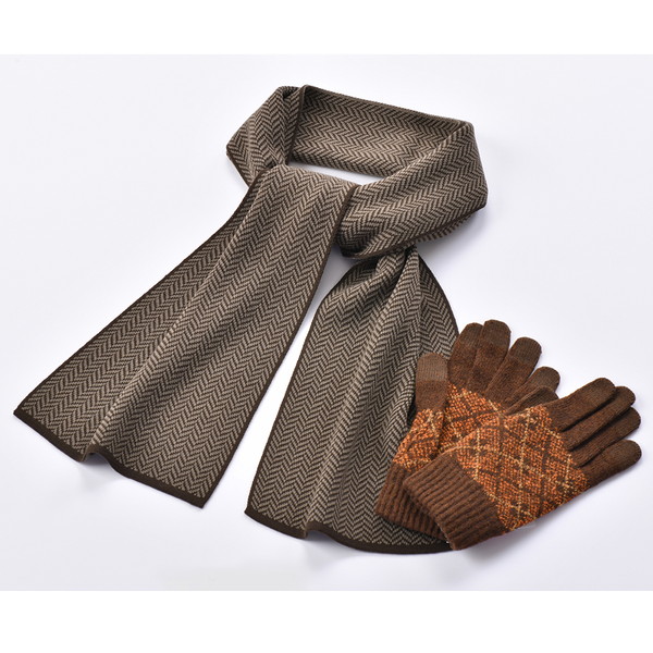 ニット手袋・マフラーセットA