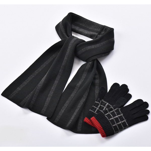 ニット手袋・マフラーセットＤ