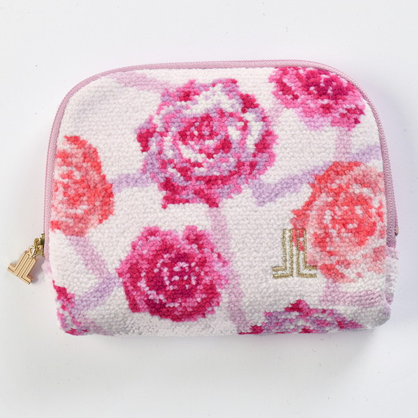 [ランバンコレクション] シェニールポーチ ピンク