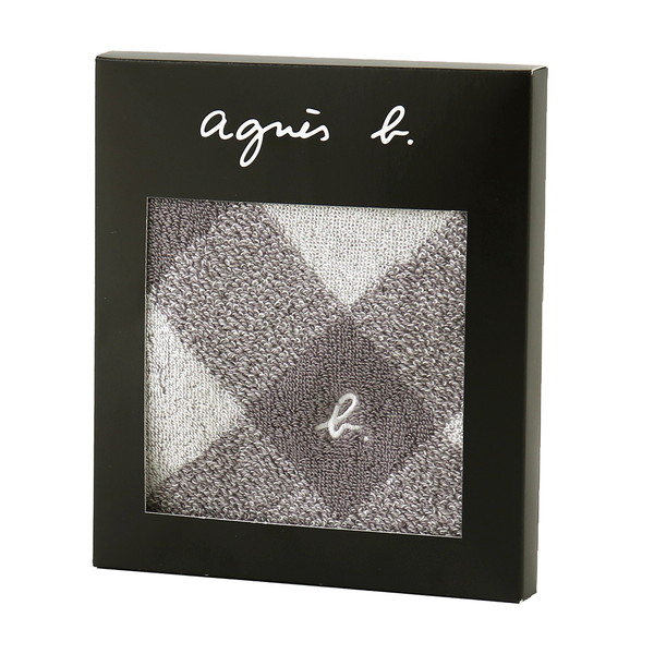 [アニエスベー] パッケージ入りタオルハンカチ グレー