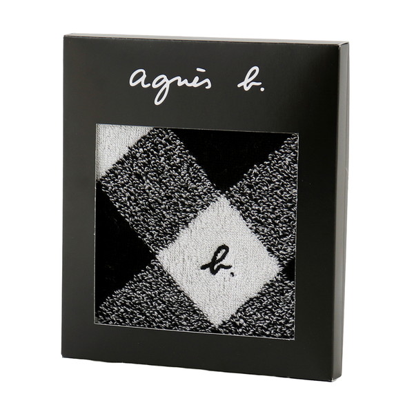 [アニエスベー] パッケージ入りタオルハンカチ ブラック