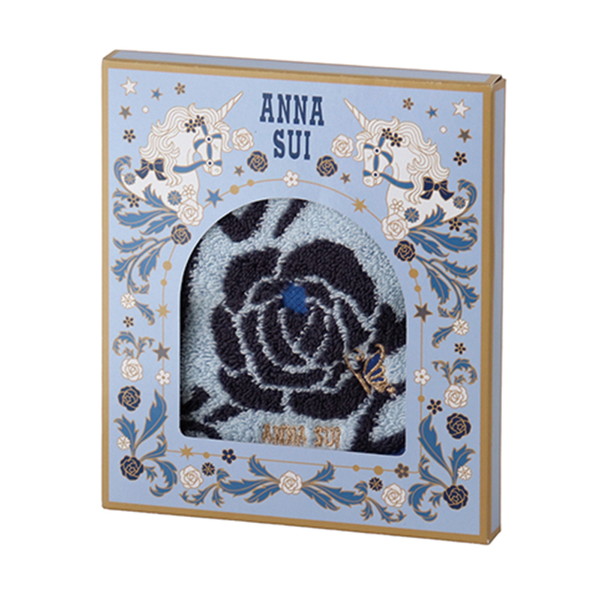 [アナ スイ] パッケージ入りタオルハンカチ ブルー