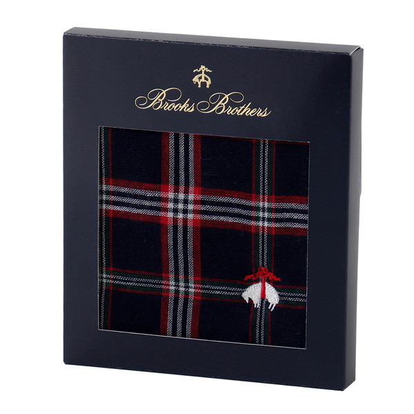 [ブルックスブラザーズ] パッケージ入りタオルハンカチ ネイビー