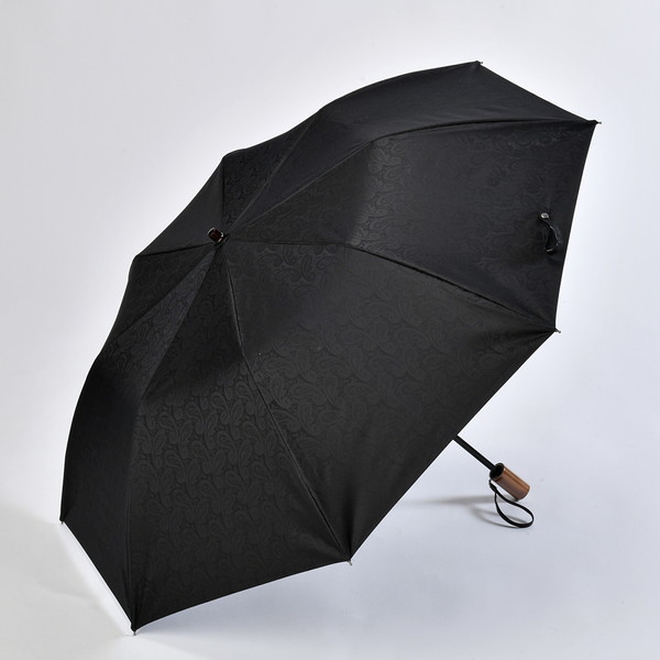 [前原光榮商店] ＜井筒屋限定＞晴雨兼用折りたたみ傘 ペイズリー柄　黒