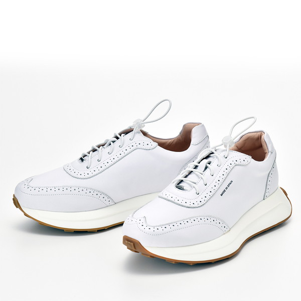 [チックエネロージャ] カーフレザースニーカー(2461-02) ホワイト 35(22.5cm)