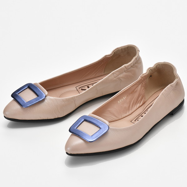 [PINK SUTIS] レザーバレーシューズ ベージュ 37( 24.0-24.5㎝ )