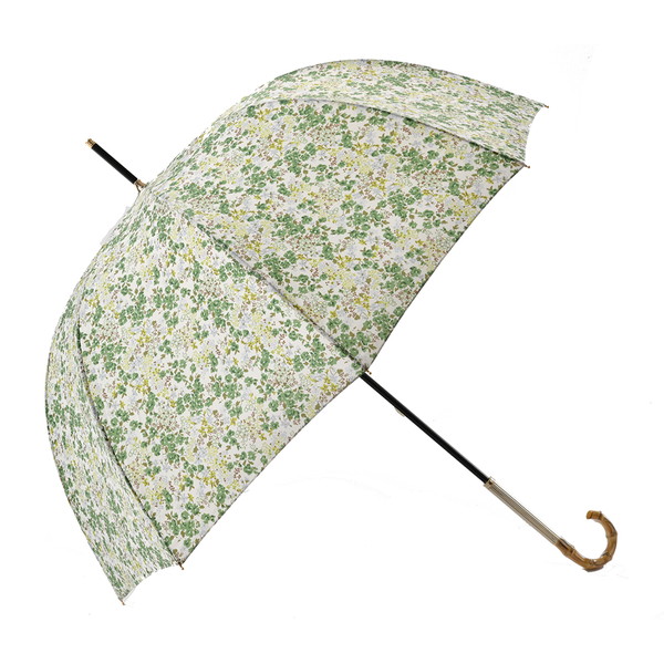 [ジル スチュアート] フラワープリント雨傘(長傘) グリーン