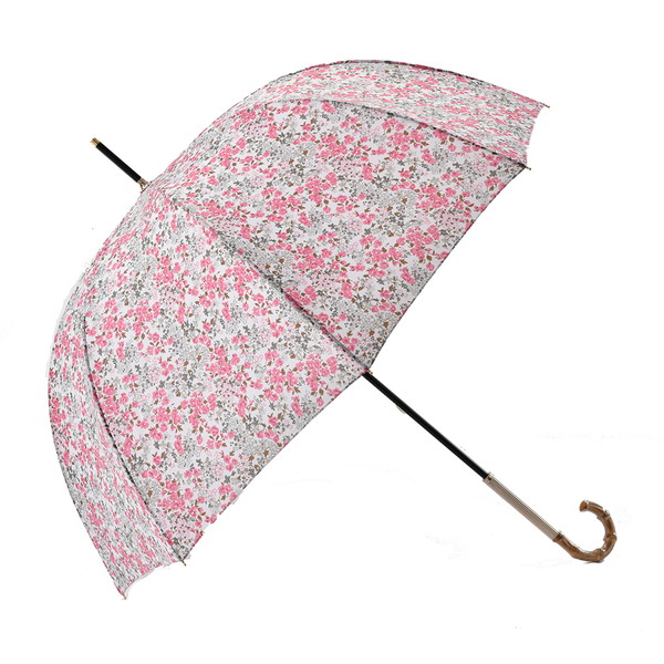 [ジル スチュアート] フラワープリント雨傘(長傘) ピンク