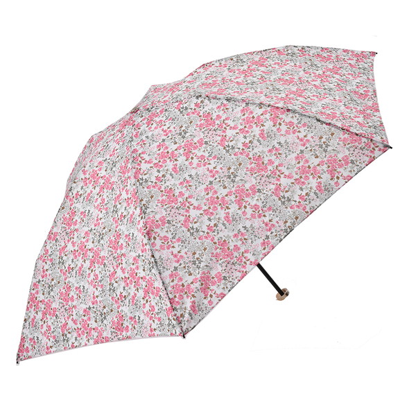 [ジル スチュアート] フラワープリント雨傘（折りたたみ傘） ピンク