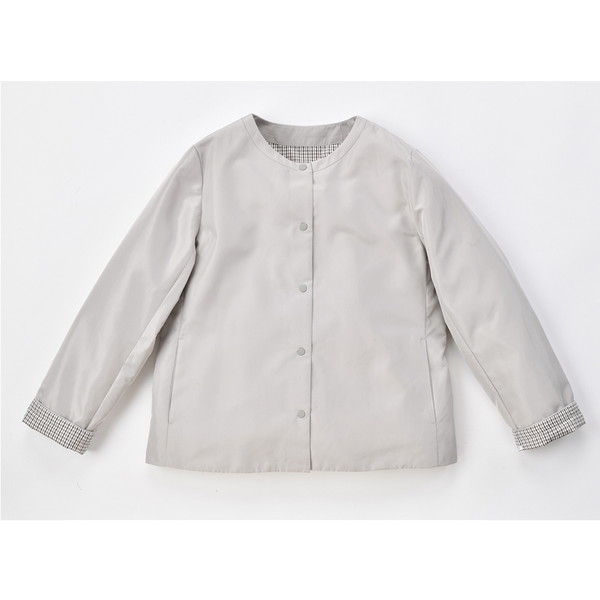 [ベリープリュス] 中綿ジャケット ライトグレー