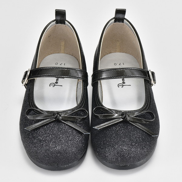 [ポンプキンズ] グリッターバレエシューズ ブラック