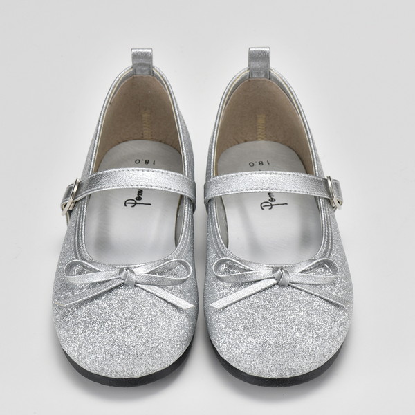 [ポンプキンズ] グリッターバレエシューズ シルバー
