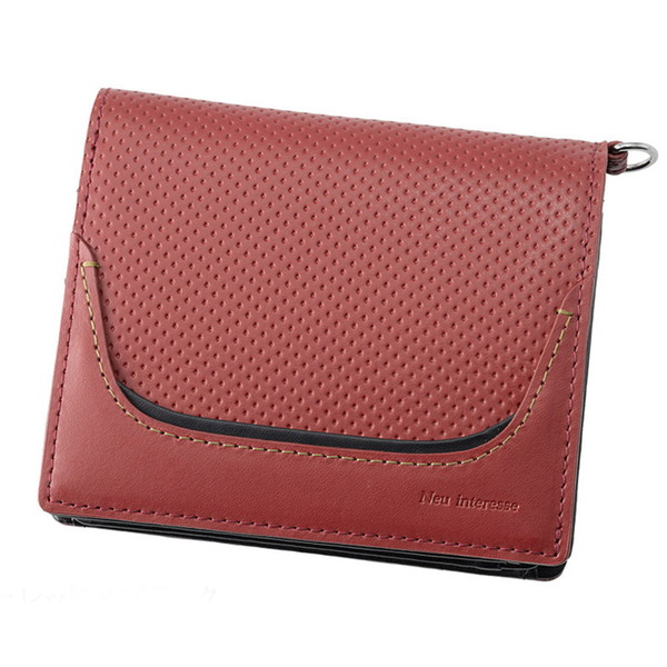 [ノイ　インテレッセ] 二つ折り財布 レッド×ブラック